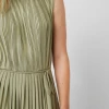 Great Plains Pleated Jersey Midi Dress - Tea