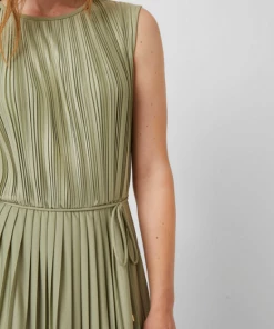 Great Plains Pleated Jersey Midi Dress - Tea