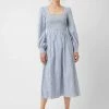 Great Plains Classic Gingham Dress In Riviera Blue
