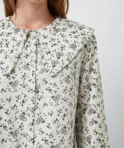 Great Plains Micro Floral Blouse In Cream Combo