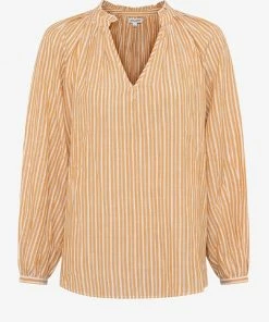 Great Plains Tia Stripe Blouse In Burnt Spice Milk