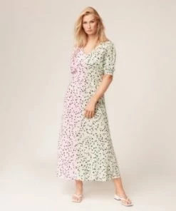 Great Plains Shadow Floral Midi Dress