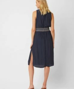 Great Plains Samiya Smock Dress In Dark Navy