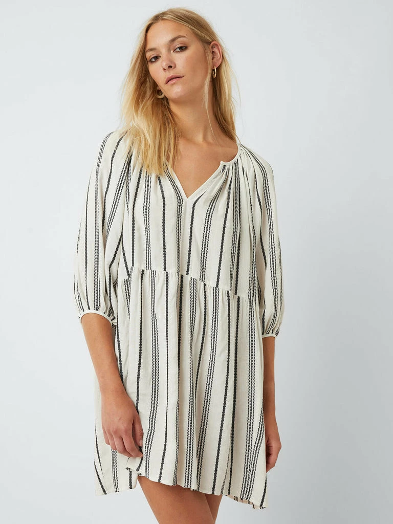 Great Plains Stripe Dress In Milk & Black 5 Great Plains Stripe Dress In Milk & Black