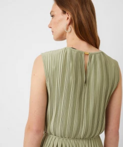 Great Plains Pleated Jersey Midi Dress - Tea