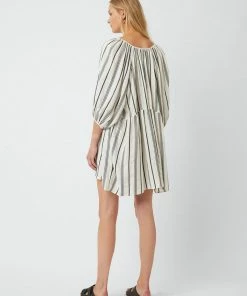 Great Plains Stripe Dress In Milk & Black