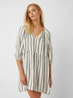 Great Plains Fem Striped Dress - Milk / Black
