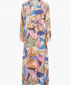 Great Plains Summer Leaves Midi Dress