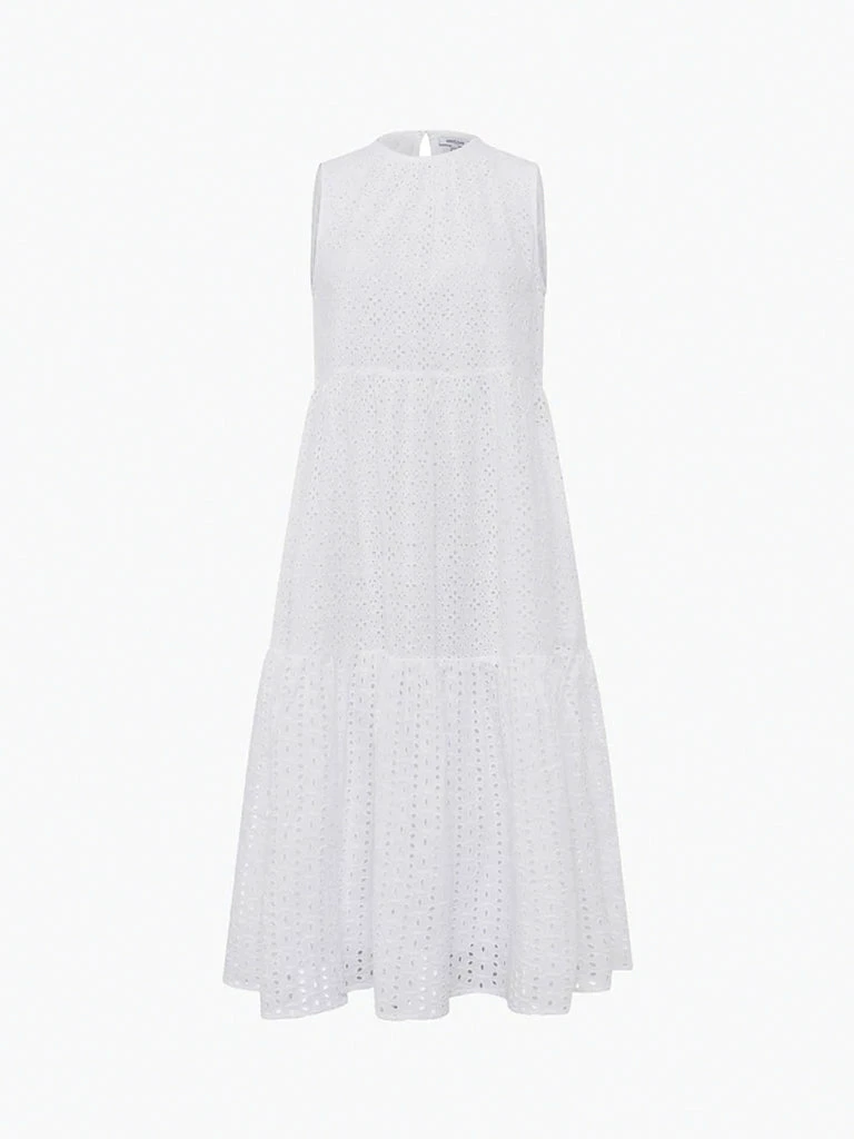 Great Plains Summer Broderie Dress In White 5 Great Plains Summer Broderie Dress In White