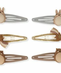 Konges Slojd 3 Pack Hair Clips Bunny
