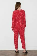 Great Plains Galaxies Print Wrap Jumpsuit Red