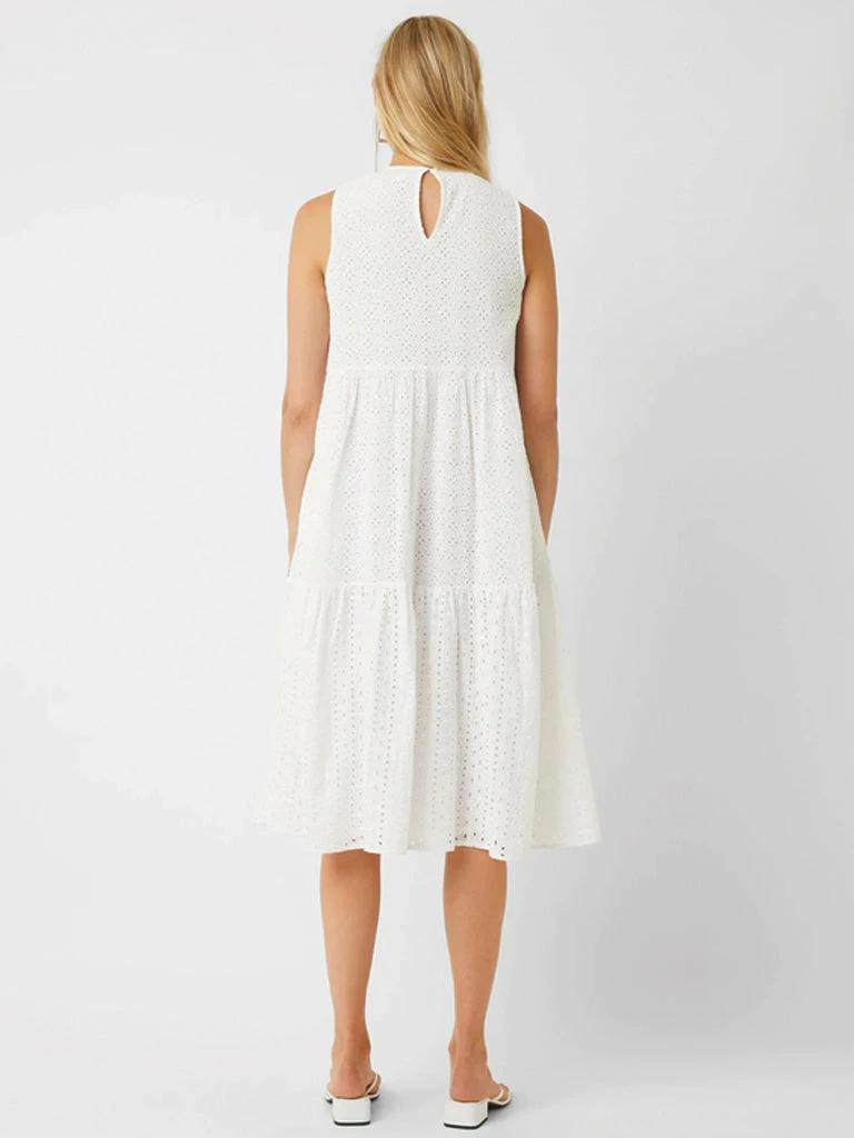 Great Plains Summer Broderie Dress In White 3 Great Plains Summer Broderie Dress In White