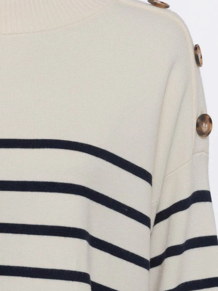 Great Plains Cordell Stripe 3/4 Sleeve Round Neck Jumper 3 Great Plains Cordell Stripe 3/4 Sleeve Round Neck Jumper