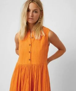 Great Plains Summer Midi Dress In Seville Orange