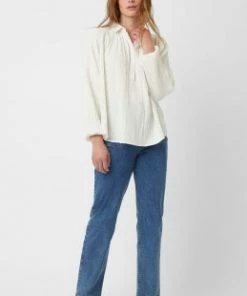 Great Plains Summer Texture Long Sleeve Loose Blouse