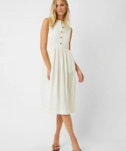 Great Plains Summer Midi Dress In Milk