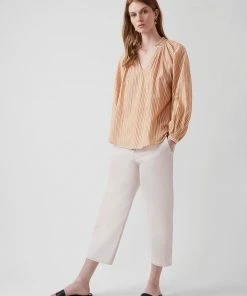 Great Plains Tia Stripe Blouse In Burnt Spice Milk
