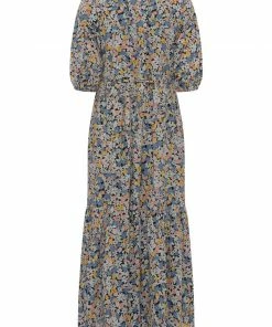 Great Plains Fiji Bloom Midi Dress In Tidal Blue Multi