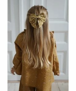 Konges Slojd Bowie Hair Clip - Winter Leaves Mustard