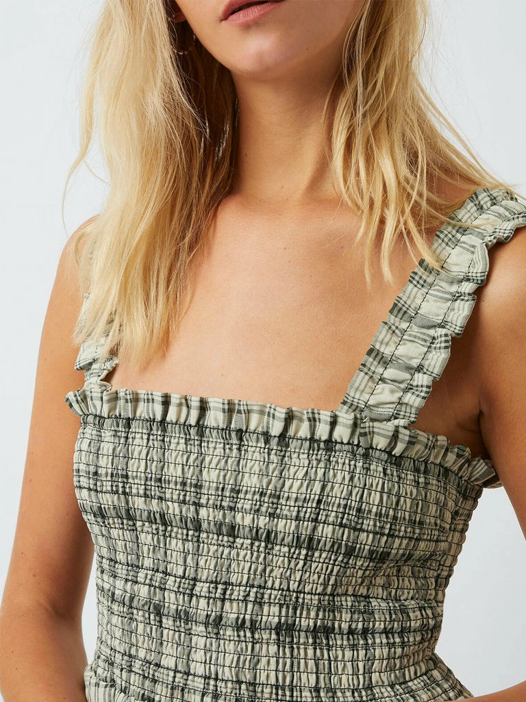 Great Plains Summer Check Dress In Black & Cream 5 Great Plains Summer Check Dress In Black & Cream