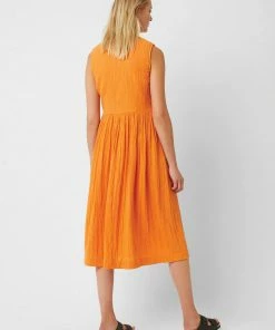 Great Plains Summer Midi Dress In Seville Orange