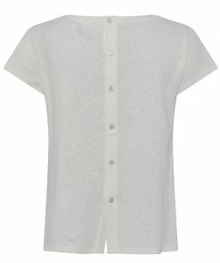 Great Plains Button Back T-Shirt in Milk