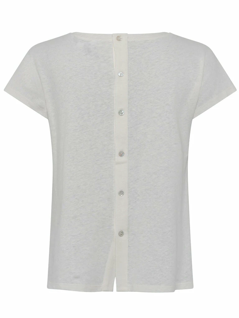 Great Plains Button Back T-Shirt in Milk 3 Great Plains Button Back T-Shirt in Milk