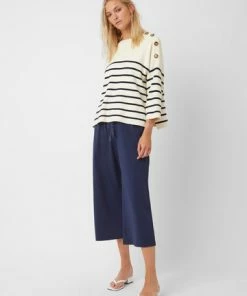 Great Plains Cordell Stripe 3/4 Sleeve Round Neck Jumper
