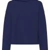 Great Plains Soft Sweat Hooded Top In Dark Navy