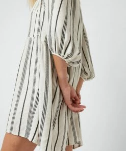 Great Plains Stripe Dress In Milk & Black