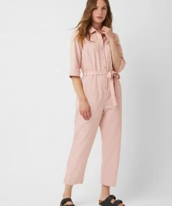 Great Plains Utility Jumpsuit In Soft Pink
