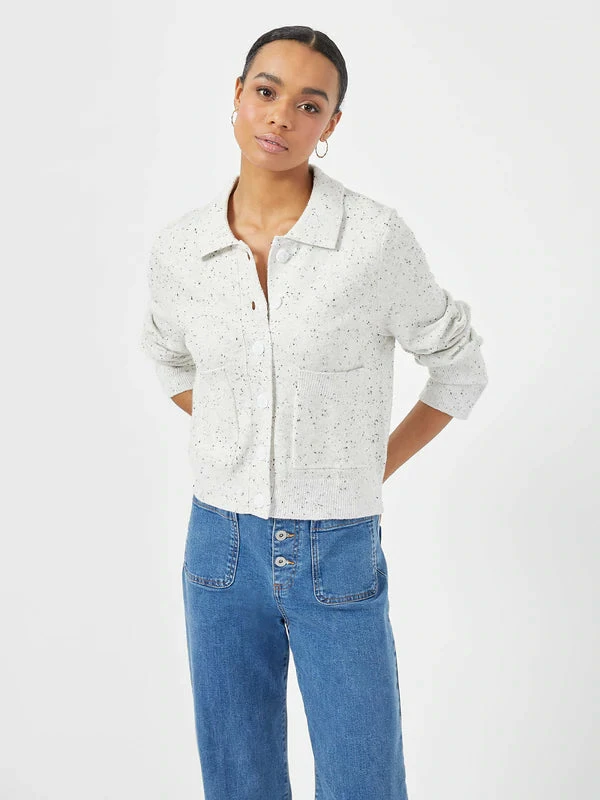 Great Plains Franky Knit Collared Cardigan In Oat 3 Great Plains Franky Knit Collared Cardigan In Oat