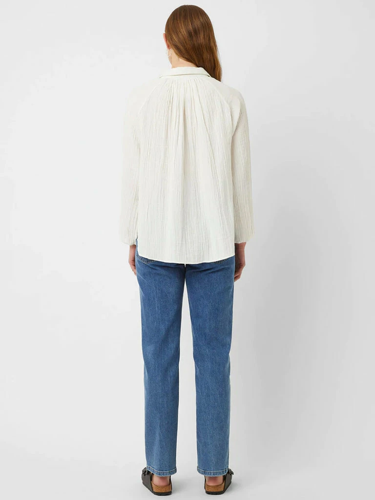 Great Plains Summer Texture Blouse In Milk 5 Great Plains Summer Texture Blouse In Milk