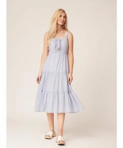 Great Plains Tia Stripe Sleeveless Tie Maxi Dress