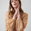 Great Plains Tia Stripe Blouse In Burnt Spice Milk