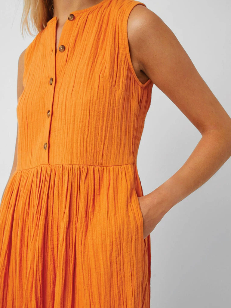 Great Plains Summer Midi Dress In Seville Orange 5 Great Plains Summer Midi Dress In Seville Orange
