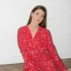 Great Plains Galaxies Print Wrap Jumpsuit Red