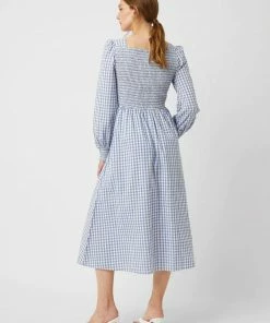 Great Plains Classic Gingham Dress In Riviera Blue