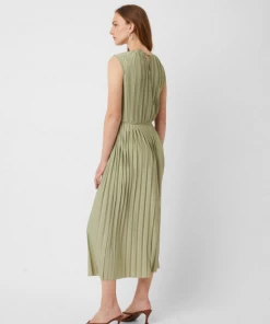 Great Plains Pleated Jersey Midi Dress - Tea