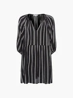 Great Plains Fem Striped Dress - Black / Milk