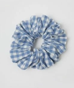 Great Plains Gingham Scrunchie - Riviera Blue Gingham