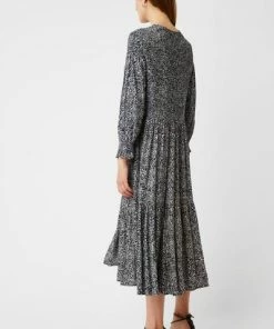 Great Plains Ivy Fleur Black Milk Smock Dress